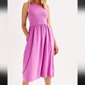 a new day Barbie Pink Crew Neck Sleeveless Tank Dress w Pockets